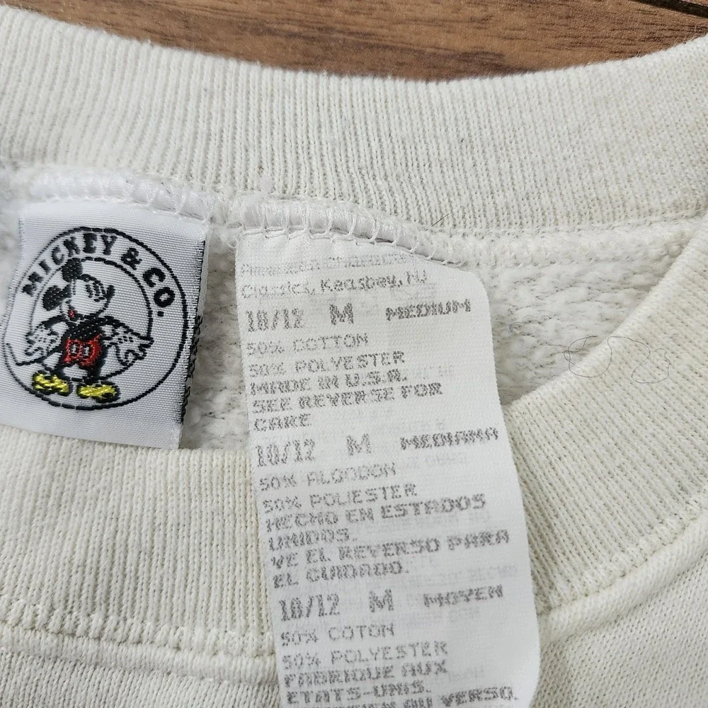 VTG 90s Disney Mickey Mouse Graphic Big Logo Crewneck Sweatshirt Sz Youth Medium